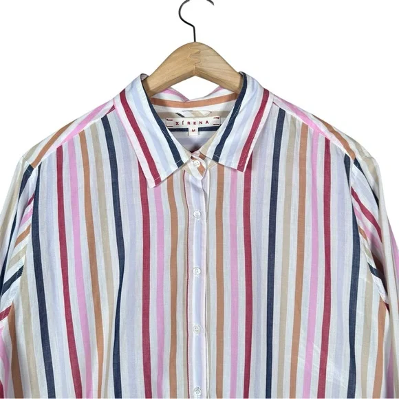 XIRENA Beau Stripe Long Sleeve Button Down Shirt - Picture 6 of 9